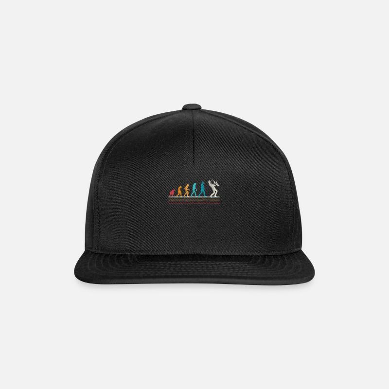 Cadeau rétro Saxophone Evolution Sax - Casquette snapback - noir/noir