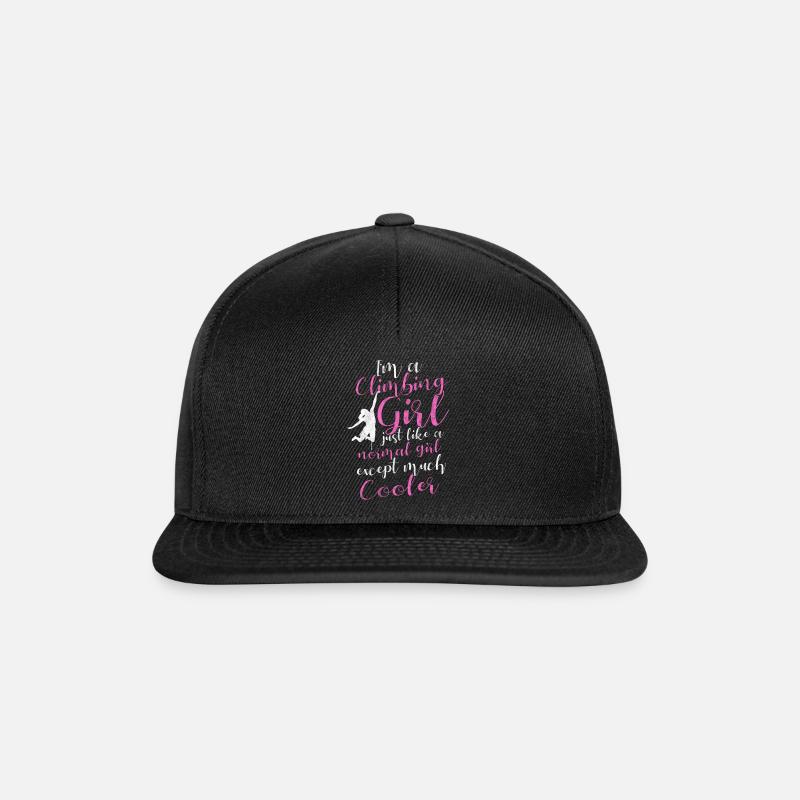 Klettern Mädchen Kletterpark Bouldern - Snapback Cap - Schwarz/Schwarz