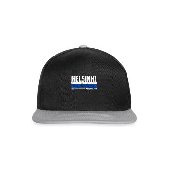 Helsinki Finnland - Snapback Cap - Schwarz/Grau - Vorne