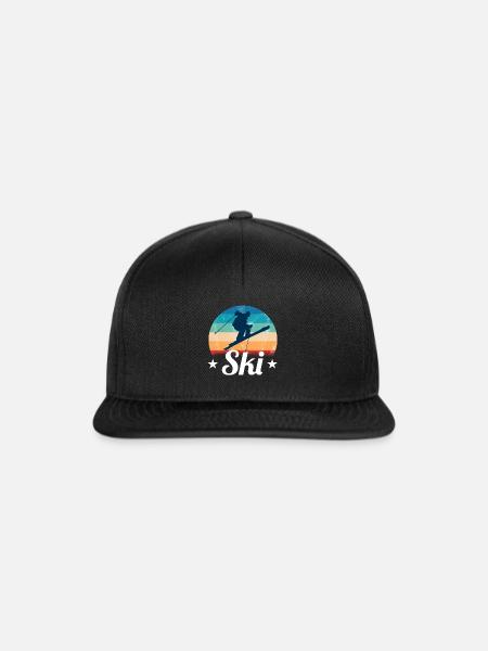 Ski - Snapback Cap - Schwarz/Schwarz