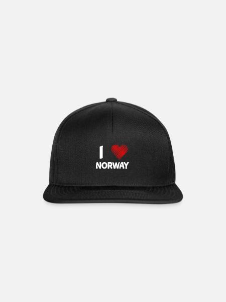 Norwegen - Snapback Cap - Schwarz/Schwarz