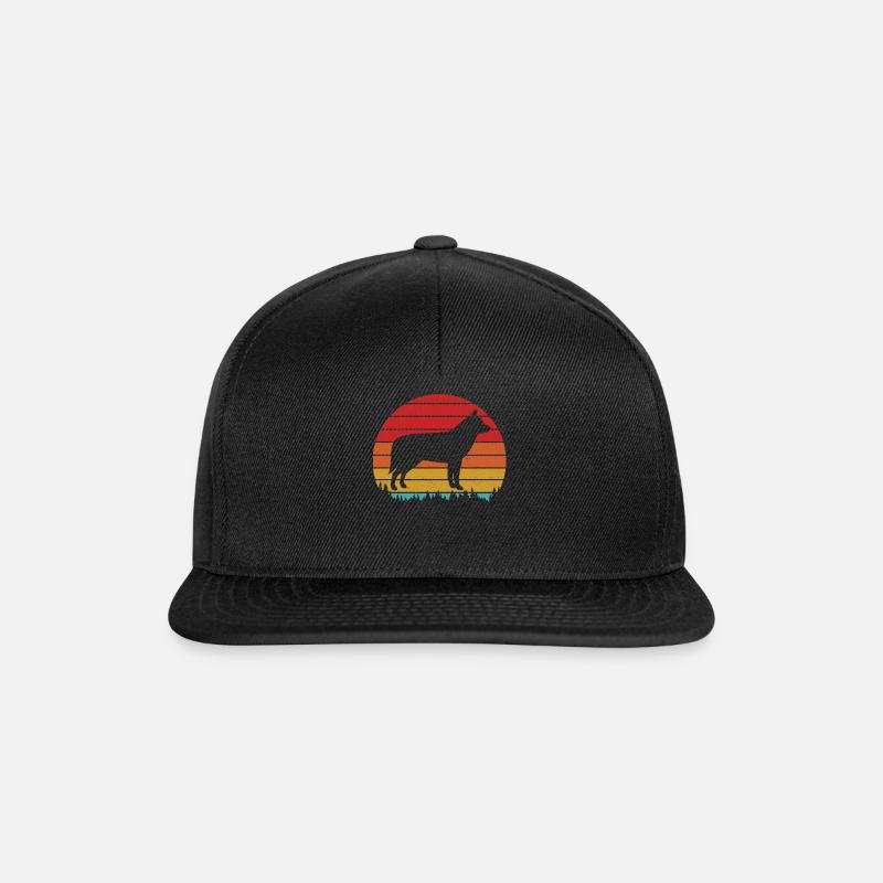 chien husky - Casquette snapback - noir/noir