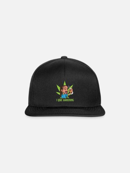 Cannabis Hanf Kiffer Geschenk - Snapback Cap - Schwarz/Schwarz