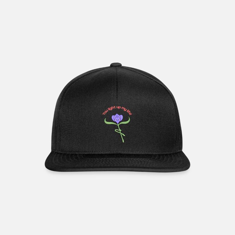 Tu illumines ma vie - Saint Valentin - Casquette snapback - noir/noir