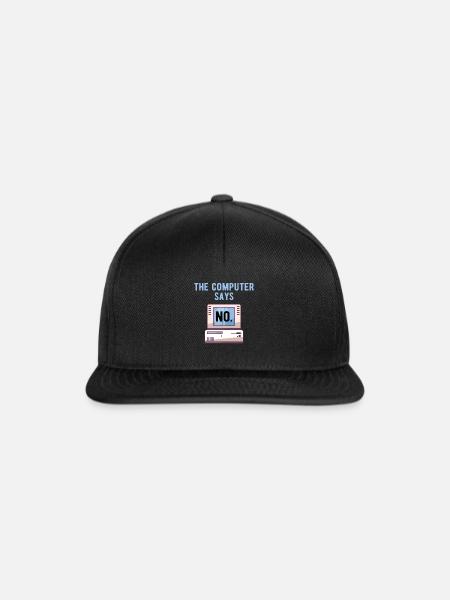 TECH GEEK: Computer Says No - Snapback Cap - Schwarz/Schwarz