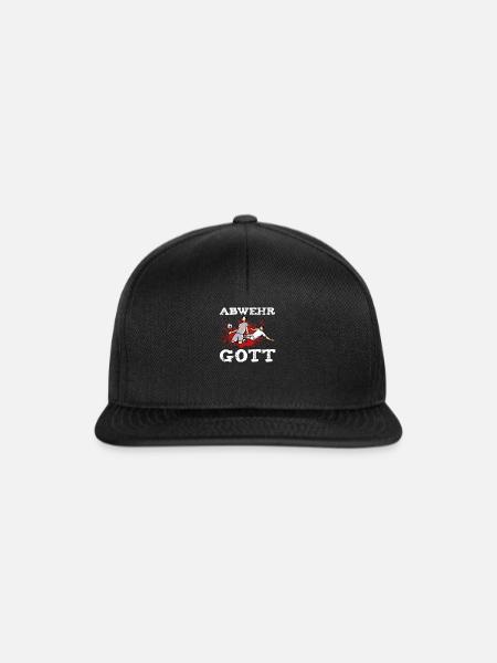 Fußball Verteidiger Abwehrspieler Geschenk - Snapback Cap - Schwarz/Schwarz