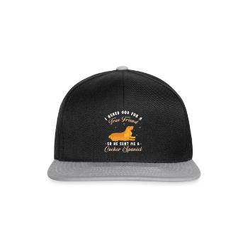 Cocker Spaniel - Casquette snapback - noir/gris - Devant