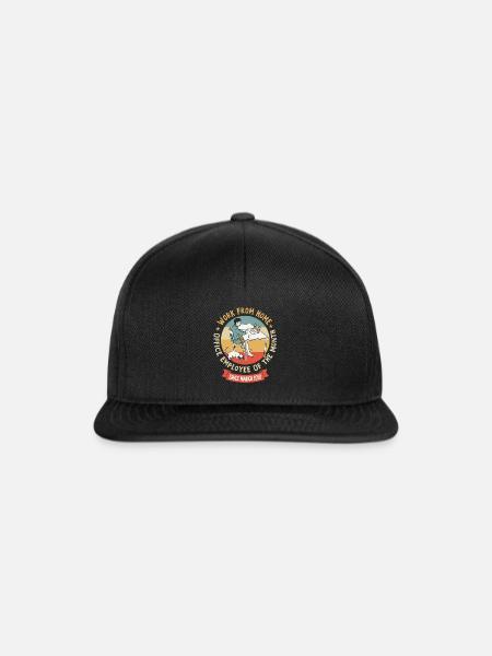 Homeoffice Mitarbeiter des Monats - Snapback Cap - Schwarz/Schwarz