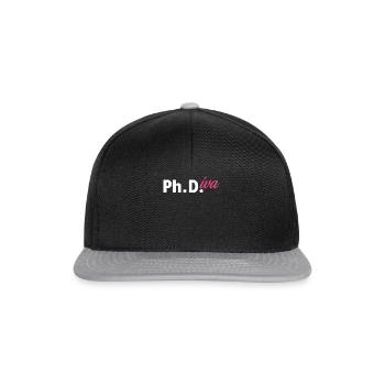 Doctorant Femme Fille - Casquette snapback - noir/gris - Devant