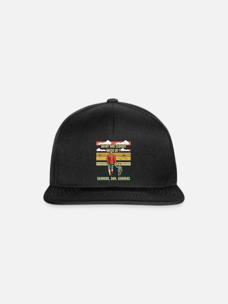Programmeur Papa - Clouds Server Fils - Casquette snapback - noir/noir