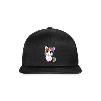 Petite licorne triste - Casquette snapback - noir/noir - Devant
