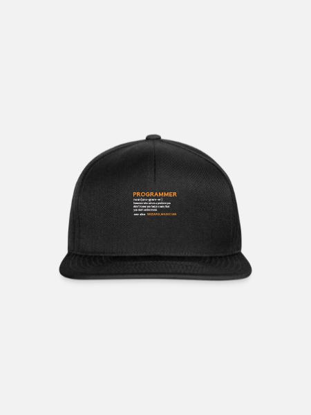 Programmer sind Zauberer - Snapback Cap - Schwarz/Schwarz