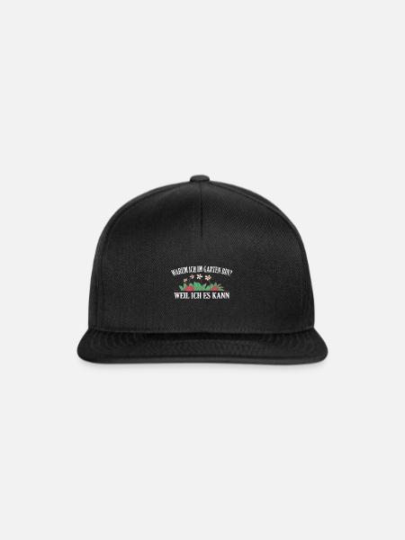 Gartenarbeit Gartenspruch Gärtner Geschenkidee - Snapback Cap - Schwarz/Schwarz