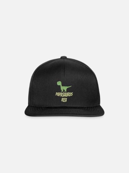 Papasaurus Rex - Snapback Cap - Schwarz/Schwarz