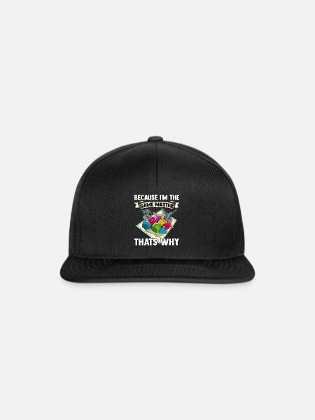 Rollenspiel Würfel - Snapback Cap - Schwarz/Schwarz