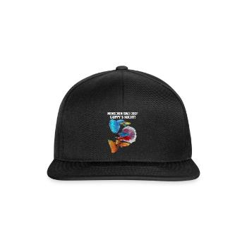 Menschen Aquarium Guppy - Snapback Cap - Schwarz/Schwarz - Vorne