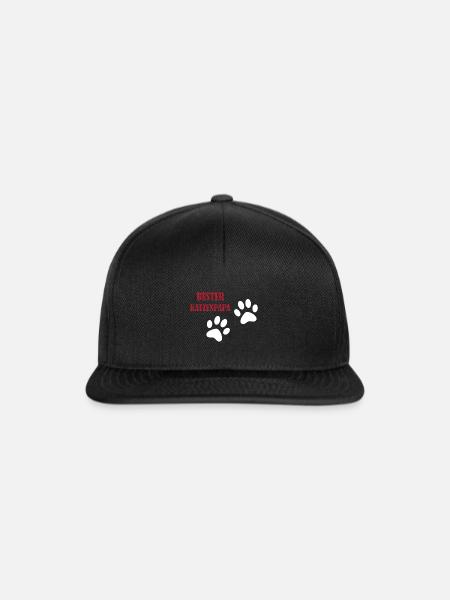 Katzenpapa - Snapback Cap - Schwarz/Schwarz
