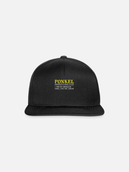 Ponkel | Pate & Onkel - Snapback Cap - Schwarz/Schwarz