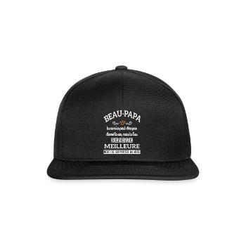 Beau-papa tu m'as rendue la vie Meilleure CADEAU - Casquette snapback - noir/noir - Devant