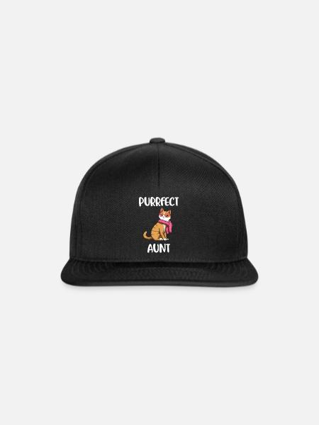 Purrfect Aunt Tante Geschenk - Snapback Cap - Schwarz/Schwarz