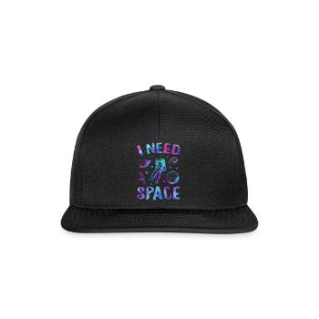J’ai besoin d’espace, j’ai besoin de mon t-shirt d’espace, d’espace - Casquette snapback - noir/noir - Devant