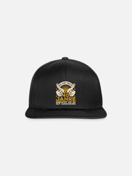 40. Geburtstag Männer 40 Jahre 40 jährige Männer - Snapback Cap - Schwarz/Schwarz