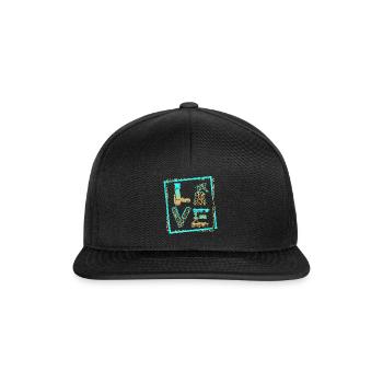 Friseur Liebeshemd, Geschenk für Friseur, - Snapback Cap - Schwarz/Schwarz - Vorne