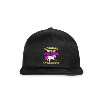 Comptable Licorne , Comptables Licorne magiques - Casquette snapback - noir/noir - Devant