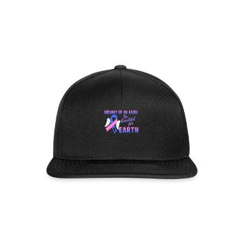 Maman d’un ange, trop belle pour la terre, - Casquette snapback - noir/noir - Devant