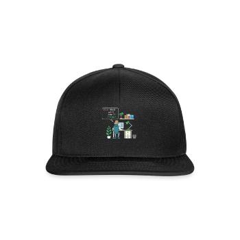 Eat Code Sleep | Funny Coder Programmierer - Snapback Cap - Schwarz/Schwarz - Vorne