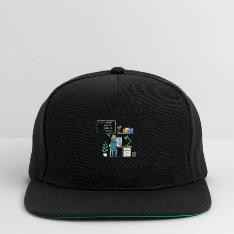 Eat Code Sleep | Funny Coder Programmer Snapback Cap