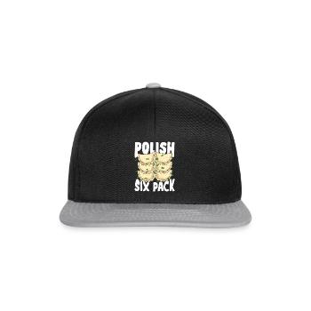Funny Pierogi Pirogues Polish Cuisine Gift - Snapback Cap - black/grey - Front