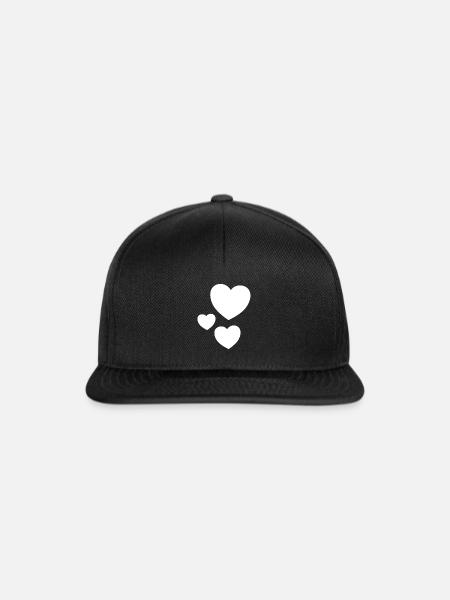 Herzen Herz - Snapback Cap - Schwarz/Schwarz