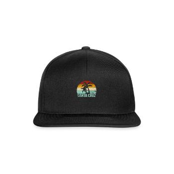 Santa Cruz California Sonnenuntergang 70er 80er - Snapback Cap - Schwarz/Schwarz - Vorne