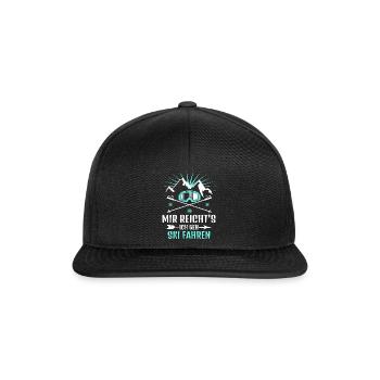 MIR REICHT S ICH GEH SKI FAHREN - Snapback Cap - Schwarz/Schwarz - Vorne
