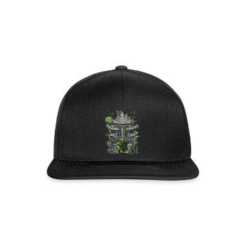 Japanese Temple - Snapback Cap - black/black - Front