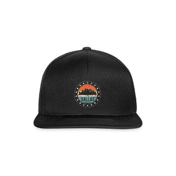Chemise Dallas Skyline, Dallas Texas Skyline, - Casquette snapback - noir/noir - Devant