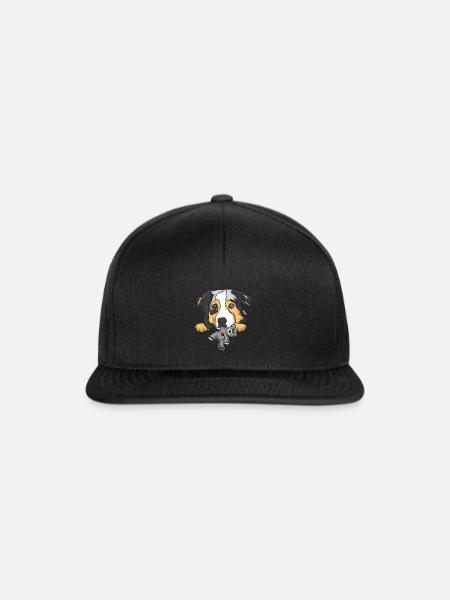 Australian Shepherd - Snapback Cap - Schwarz/Schwarz