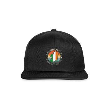 Ireland Flag Shirt, Ireland Gift, Irish Pride, - Snapback Cap - black/black - Front