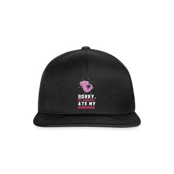 Sorry My Axolotl Ate My Homework Axolotl - Snapback Cap - black/black - Front