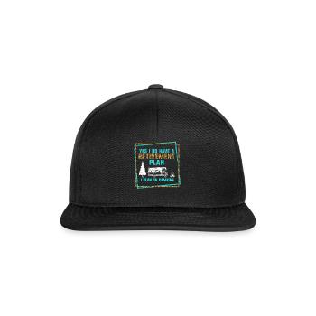 Chemise de camping de retraite, Cadeau de camping, Camping - Casquette snapback - noir/noir - Devant
