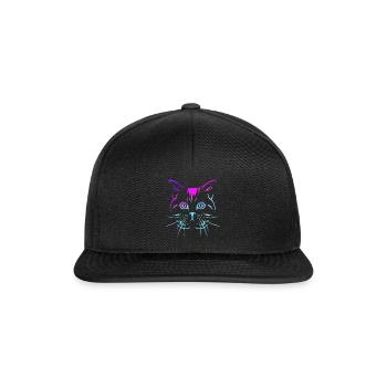 Chemise de chat, Cadeau d’amoureux de chat, Tee d’amoureux des animaux de compagnie, Maman de chat - Casquette snapback - noir/noir - Devant