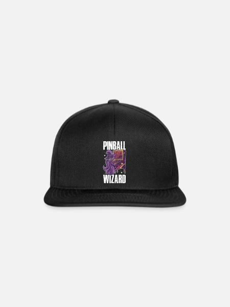 Pinball Wizard Retro Spiele Geschenk - Snapback Cap - Schwarz/Schwarz