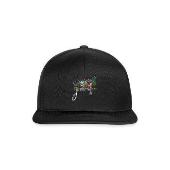 Gartenfee Garten Fee Gärtnerin Garten - Snapback Cap - Schwarz/Schwarz - Vorne