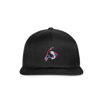 Voyage de pêche Pêche en Norvège - Casquette snapback - noir/noir - Devant