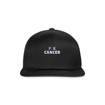 F Cancer Purple Pancreatic Cancer Awareness - Snapback Cap - Schwarz/Schwarz - Vorne