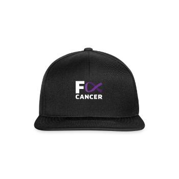 F Cancer Purple Pancreatic Cancer - Snapback Cap - Schwarz/Schwarz - Vorne