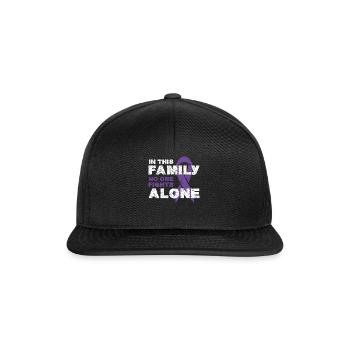 Fights Alone November Purple Pancreatic Cancer - Snapback Cap - Schwarz/Schwarz - Vorne