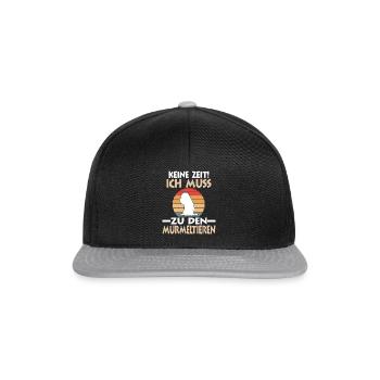 Murmeltier - Snapback Cap - Schwarz/Grau - Vorne