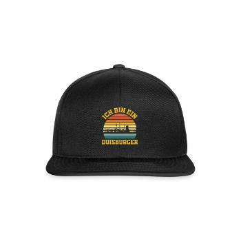 Retro Duisburg - Snapback Cap - Schwarz/Schwarz - Vorne